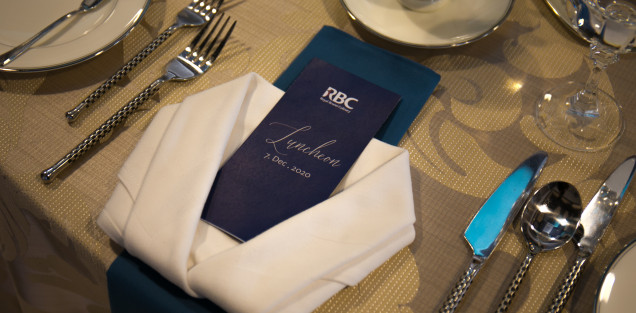 Gallery-Sleek & elegant table settings for RBC’s events.